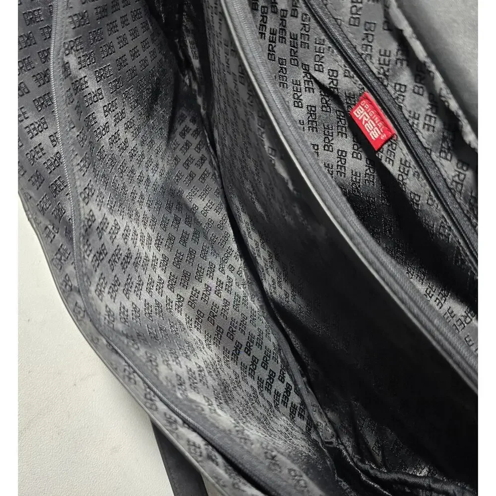 BREE of Germany LEATHER BRIEFCASE Laptop Bag Document Bag Black